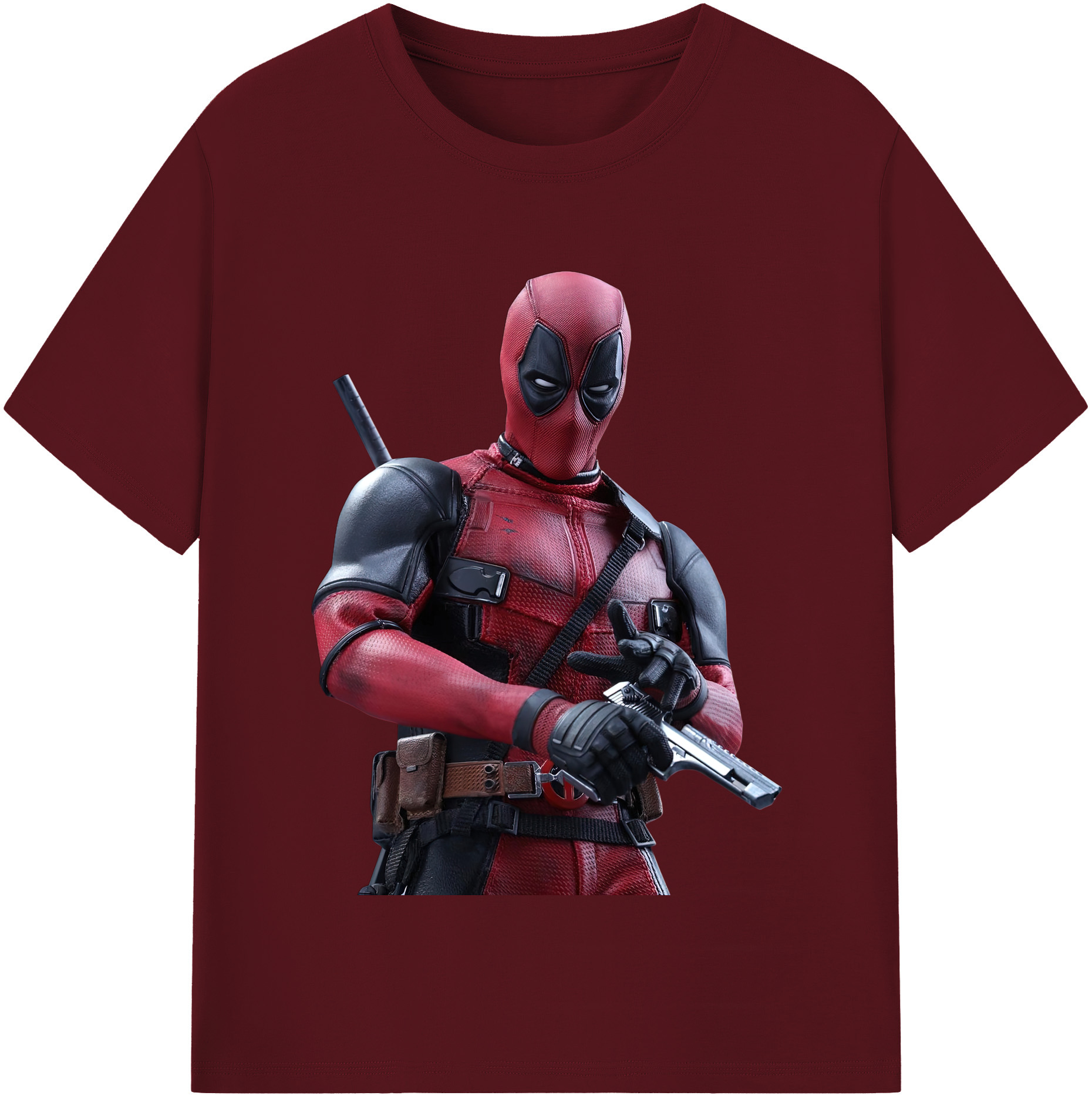 （画像用） Deadpool デッドプール 綿100％半袖Tシャツ（フロントプリント）